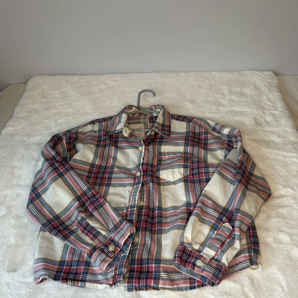 OshKosh Plaid Button Up Shirt Boys Size 8 Youth